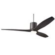 LeatherLuxe DC Ceiling Fan, Graphite with Grey Leather, Ebony Blades, 17W LED Light LeatherLuxe DC Ceiling Fan, Graphite with Grey Leather, Ebony Blades, 17W LED Light