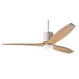 LeatherLuxe DC Ceiling Fan, Gloss White with Ivory Leather, Maple Blades, 17W LED Light LeatherLuxe DC Ceiling Fan, Gloss White with Ivory Leather, Maple Blades, 17W LED Light