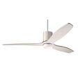 LeatherLuxe DC Ceiling Fan, Gloss White with Ivory Leather, Whitewash Blades, 17W LED Light LeatherLuxe DC Ceiling Fan, Gloss White with Ivory Leather, Whitewash Blades, 17W LED Light