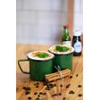Enamelware Coffee Mugs, 350-Vintage Green Enamelware Coffee Mugs, 350-Vintage Green