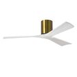 Zora 3 Blade Ceiling Fan, Brushed Brass with Matte White Blades, 52" Diameter Zora 3 Blade Ceiling Fan, Brushed Brass with Matte White Blades, 52" Diameter