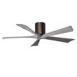Zora 5 Blade Ceiling Fan, Brushed Bronze with Barn Wood Tone Blades, 52" Diameter Zora 5 Blade Ceiling Fan, Brushed Bronze with Barn Wood Tone Blades, 52" Diameter
