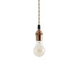 Minimalist Copper Cage Pendant, No Cage, Nostalgic Edison-Style Victorian Bulb, TPT-Putty Cotton Twist Cord Minimalist Copper Cage Pendant, No Cage, Nostalgic Edison-Style Victorian Bulb, TPT-Putty Cotton Twist Cord