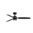 Amped Ceiling Fan, Black & Brushed Satin Brass Amped Ceiling Fan, Black & Brushed Satin Brass
