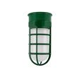 Flush Mount LED Guard Sconce, 307-Emerald Green, CGG-Standard Cast Guard, FST-Frosted Glass Flush Mount LED Guard Sconce, 307-Emerald Green, CGG-Standard Cast Guard, FST-Frosted Glass