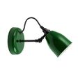 Lovell Wall Sconce, 307-Emerald Green, Black Arm, SBK-Standard Black Cord Lovell Wall Sconce, 307-Emerald Green, Black Arm, SBK-Standard Black Cord
