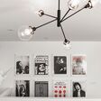 Bubble 5-Light Chandelier, Clear Glass, 105-Textured Black, 12" Stem, G30 Arm, Thread Edison Bulb | Photo Courtesy of Dion Williams Design Bubble 5-Light Chandelier, Clear Glass, 105-Textured Black, 12" Stem, G30 Arm, Thread Edison Bulb | Photo Courtesy of Dion Williams Design