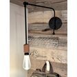 Downtown Minimalist Wooden Socket Swing Arm Sconce, Oak, 106-Matte Black, LED Bulb, G67 Arm | Photo Courtesy of John Colenari Downtown Minimalist Wooden Socket Swing Arm Sconce, Oak, 106-Matte Black, LED Bulb, G67 Arm | Photo Courtesy of John Colenari