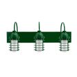 Static Ring Triple Vanity Light, Gooseneck Mounting, 307-Emerald Green, FST-Frosted Glass Static Ring Triple Vanity Light, Gooseneck Mounting, 307-Emerald Green, FST-Frosted Glass