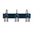 Static Ring LED Triple Vanity Light, Gooseneck Mounting, 705-Navy, Nostalgic Edison-Style 1890 Era 40 Watt Light Bulb Static Ring LED Triple Vanity Light, Gooseneck Mounting, 705-Navy, Nostalgic Edison-Style 1890 Era 40 Watt Light Bulb