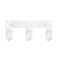 Static Ring Triple Vanity Light, Straight Arm Mounting, 200-White, RIB-Ribbed Glass Static Ring Triple Vanity Light, Straight Arm Mounting, 200-White, RIB-Ribbed Glass