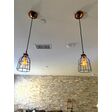 Minimalist Copper Cage Pendant, Black Cotton Twist, Wire Cage, 1910 Era 60w Edison Bulb | Customer Submission Minimalist Copper Cage Pendant, Black Cotton Twist, Wire Cage, 1910 Era 60w Edison Bulb | Customer Submission