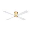 Kwartet Ceiling Fan, Brushed Satin Brass with Matte White Blades Kwartet Ceiling Fan, Brushed Satin Brass with Matte White Blades