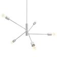 Downtown Minimalist 5-Light Chandelier, 975-Galvanized, Edison-Style Victorian Bulbs Downtown Minimalist 5-Light Chandelier, 975-Galvanized, Edison-Style Victorian Bulbs