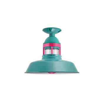 12" Sydney, 390-Teal, Guard in 490-Magenta, CLR-Clear Glass