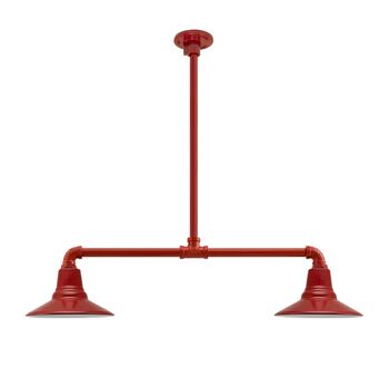 Aero 2-Light, 400-Barn Red, 12" Arms, Heavy Duty Canopy