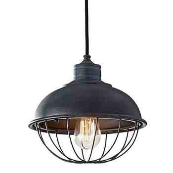 Rounded Iron Cage Bowl Pendant (Light Bulb Not Included)