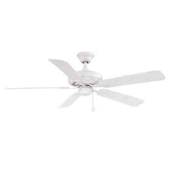 Edgewood Wet Location Ceiling Fan, Matte White with Matte White Blades