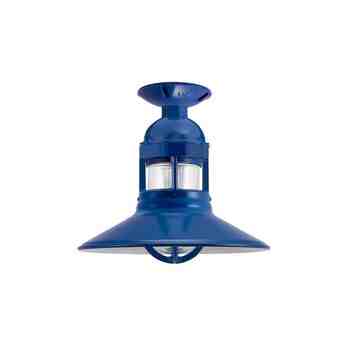 12" Wallaby LED, 700-Royal Blue, RIB-Ribbed Glass
