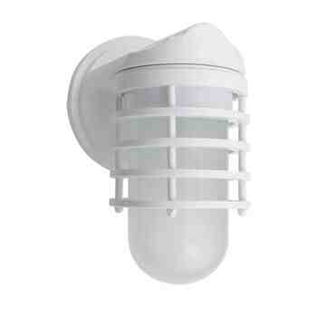 Industrial Static Topless Ring Sconce, 200-White, FST-Frosted Glass