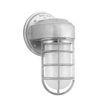 Streamline Industrial Guard Sconce, 975-Galvanized, CGG-Standard Cast Guard, FST-Frosted Glass