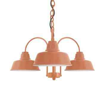 Calico 3-Light Chandelier, 430-Soft Clay, SBK-Standard Black Cord