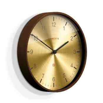 The Mr. Clarke Clock, Small, Dark Stain Case, Arabic Brass Dial