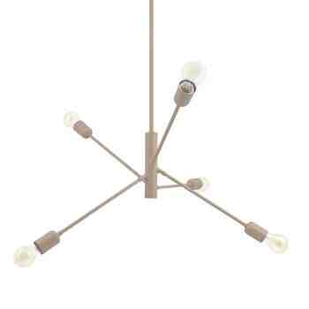 Downtown Minimalist 5-Light Chandelier, 607-Taupe