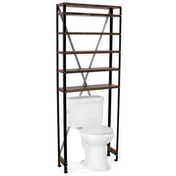 Jax Toilet Shelf, MP-Mahogany Pine, 100-Black