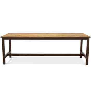 Calvin Community Table, NO-Natural Oak, 601-Chocolate