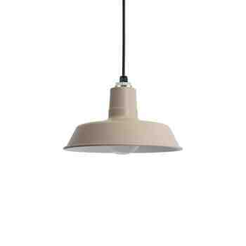 14" The Original™, 607-Taupe, SBK-Standard Black Cord | Shown with LED Clear G40 250 Lumen Bulb