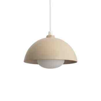 12" Loma, 630-Beige, SWH-Standard White Cord | Shown with Oval LED Tala Lamp