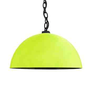 16" Loma LED, Exterior in 380-Chartreuse with 100-Black Interior, Chain in 100-Black with SBK-Standard Black Cord