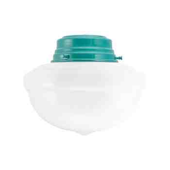 Acorn Flush Mount, 390-Teal, Opaque Glass, No Painted Band
