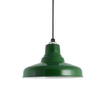 14" Union LED, 307-Emerald Green, CSBB-Black & Brown Chevron Cord