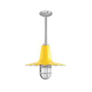 12" Seaside Nautical LED, 500-Buttery Yellow, TGG-Heavy Duty Cast Guard, 975-Galvanized, FST-Frosted Glass, Mounting in 975-Galvanized