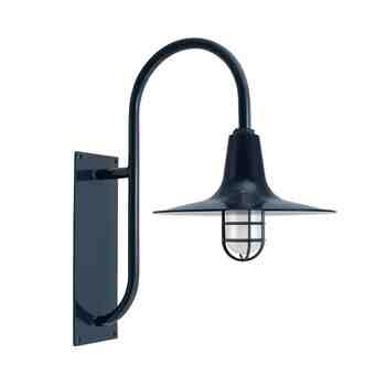 16" Sterling Nautical LED, 705-Navy, CGG-Standard Cast Guard, FST-Frosted Glass, G19 Gooseneck Arm