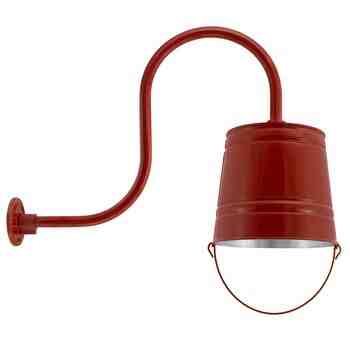 Bucket Gooseneck Light, 400-Barn Red, G32 Gooseneck Arm