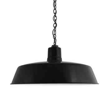 24" The Original™ LED Chain Hung, 100-Black, Mounting in 805-Charcoal Granite, CSB-Black Cloth Cord
