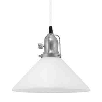 Homestead Pendant, Milk Glass, Cup in 975-Galvanized, With Arms, Paddle Switch, SWH-Standard White Cord