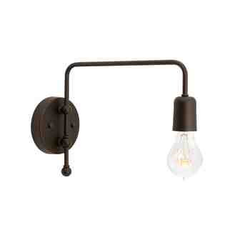Downtown Minimalist Swing Arm Sconce, 615-Oil-Rubbed Bronze, G66 Gooseneck Arm (Bulb Not Included)