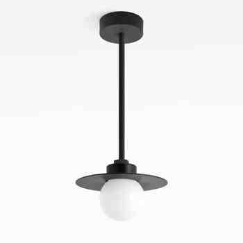 12" Cassidy LED Globe Stem Pendant, 100-Black