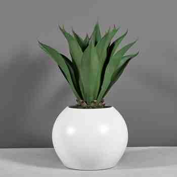 Jay Scotts Fiberglass Bara Jar Planter, Matte White