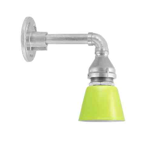 Lafayette SoHo Sconce, 380-Chartreuse, Mounting in 975-Galvanized