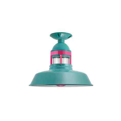 12" Sydney, 390-Teal, Guard in 490-Magenta, CLR-Clear Glass