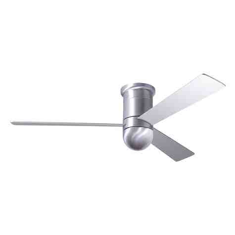 Cirrus Flush Mount Ceiling Fan, Brushed Aluminum