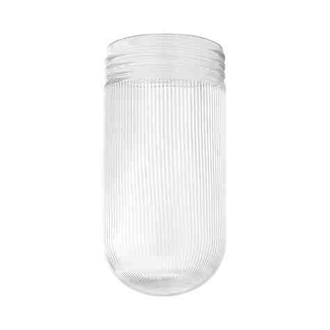Ribbed Jelly Jar Glass