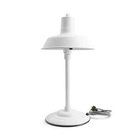 12" The Original™ Retro Desk Lamp, 206-Matte White, CSBW-Black & White Cloth Cord