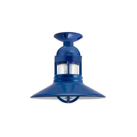 12" Wallaby LED, 700-Royal Blue, RIB-Ribbed Glass