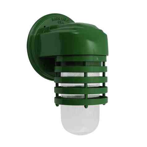Streamline LED Industrial Ring Sconce, 307-Emerald Green, RIB-Ribbed Glass